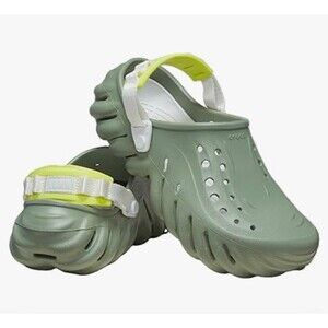 Crocs Echo Clogs‎ Sandals Shoes Sport Mode Moss Green Men's Size 11 207937-308